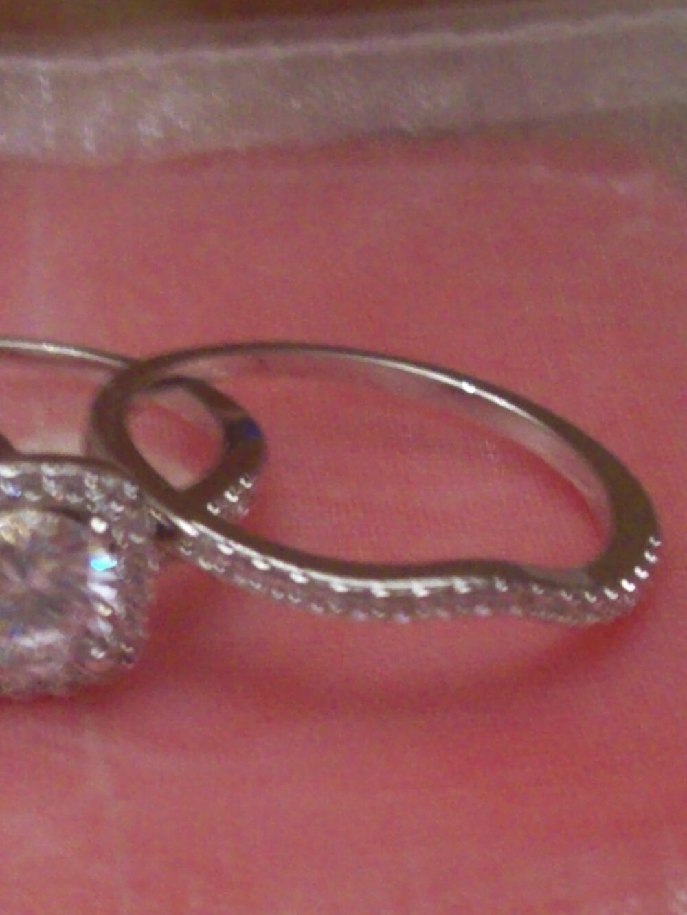 Stunning Women's Cubic Zirconium Wedding Set, Size 10, NWOT - Picture 5 of 6